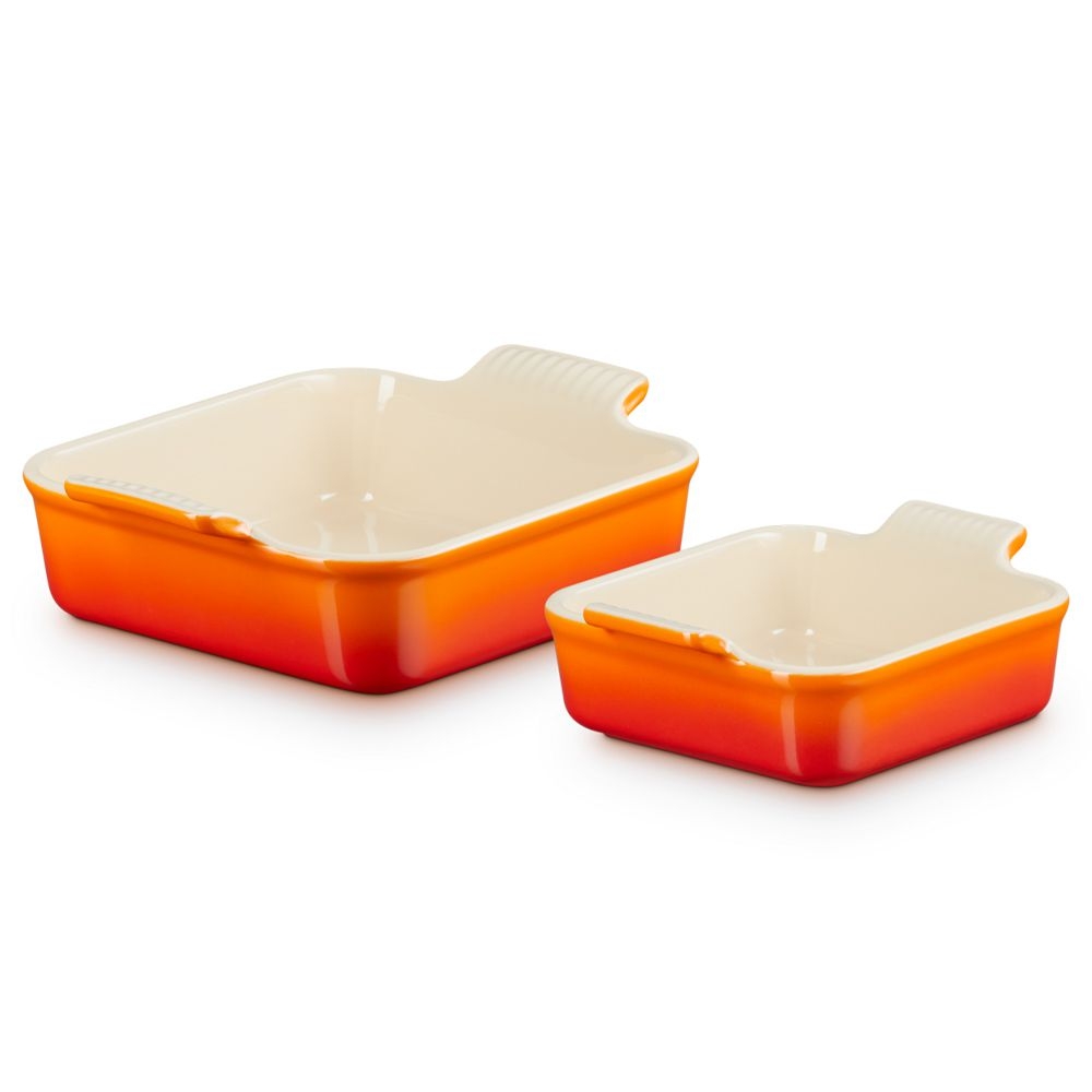 Le Creuset 2er-Set quadratische Auflaufformen Tradition