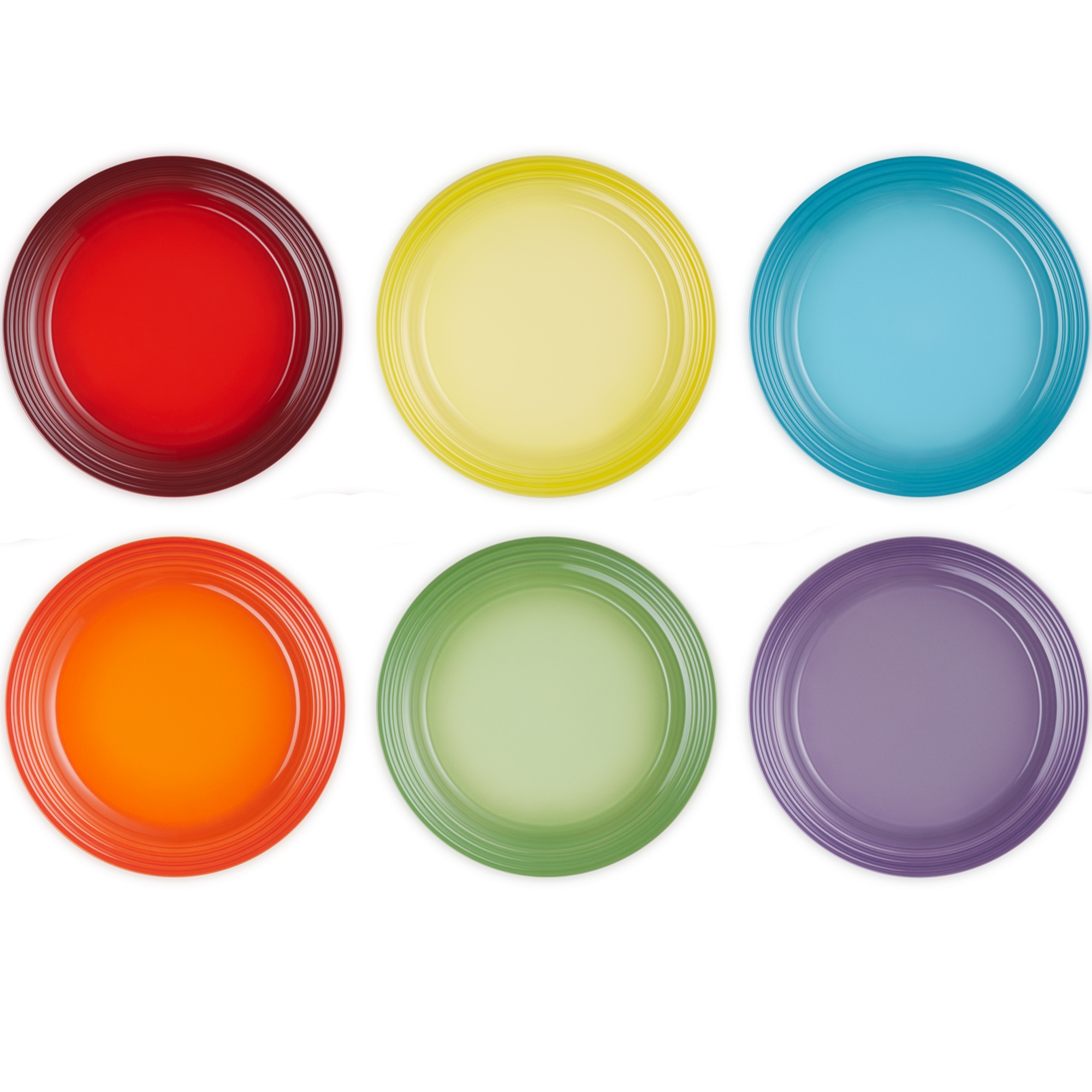 Le Creuset - 6er-Set Speisesteller Rainbow Collection