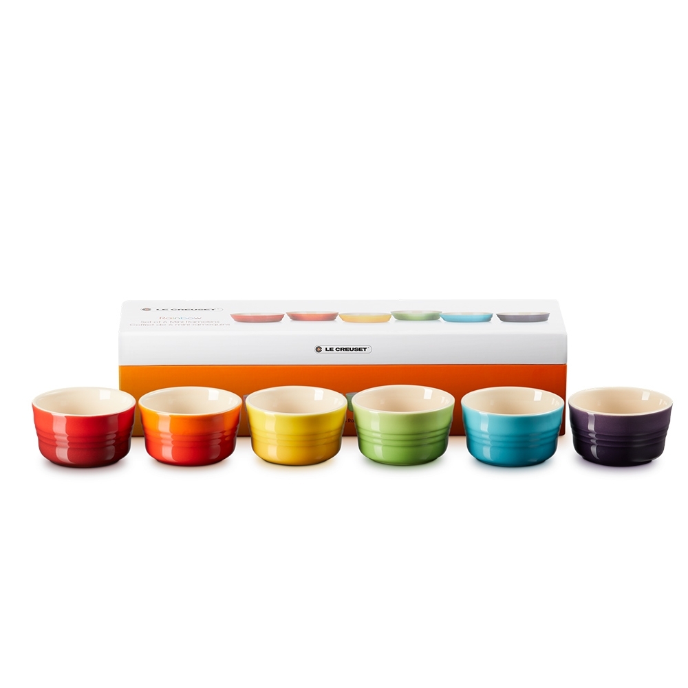 Le Creuset - Set of 6 Mini Ramekins Rainbow