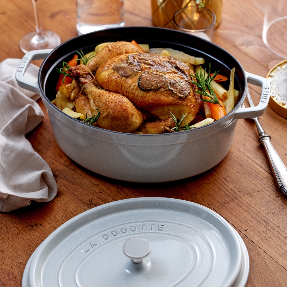 STAUB - Cocotte | oval | 33 cm | Graphitgrau