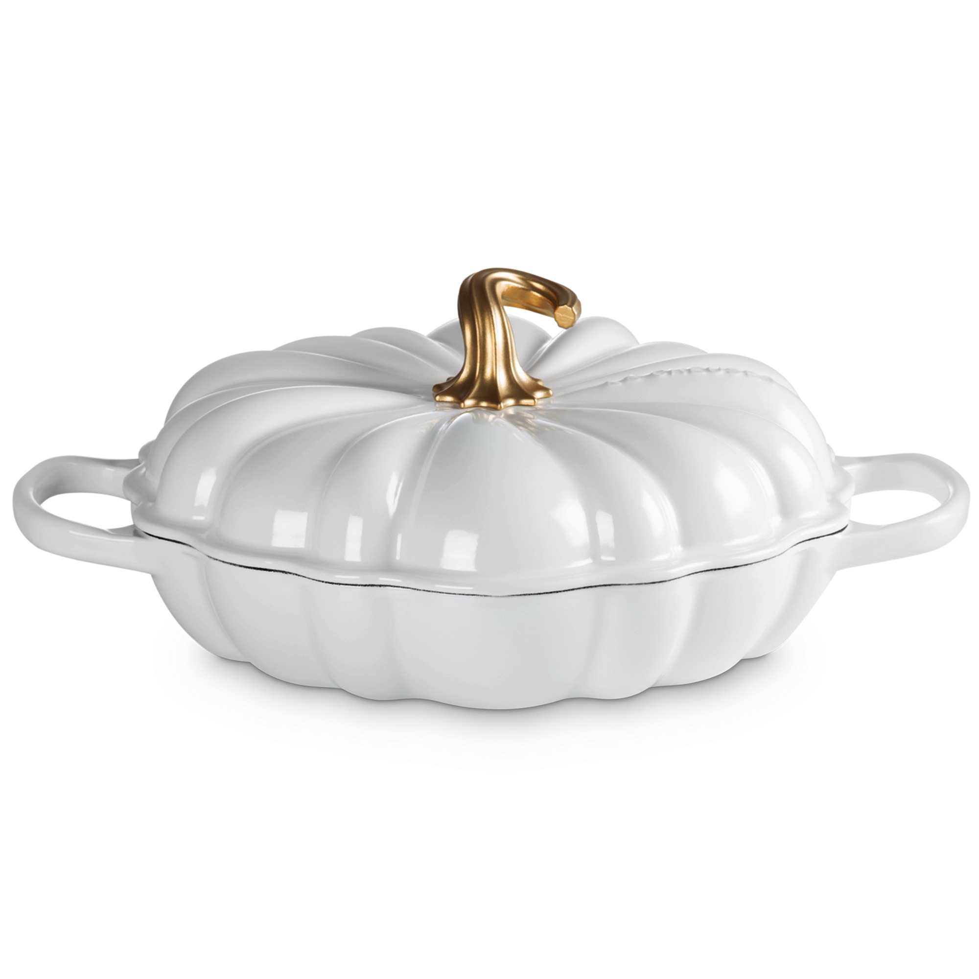 Le Creuset - Pumpkin Shallow Casserole 28 cm - 2,5 L - White