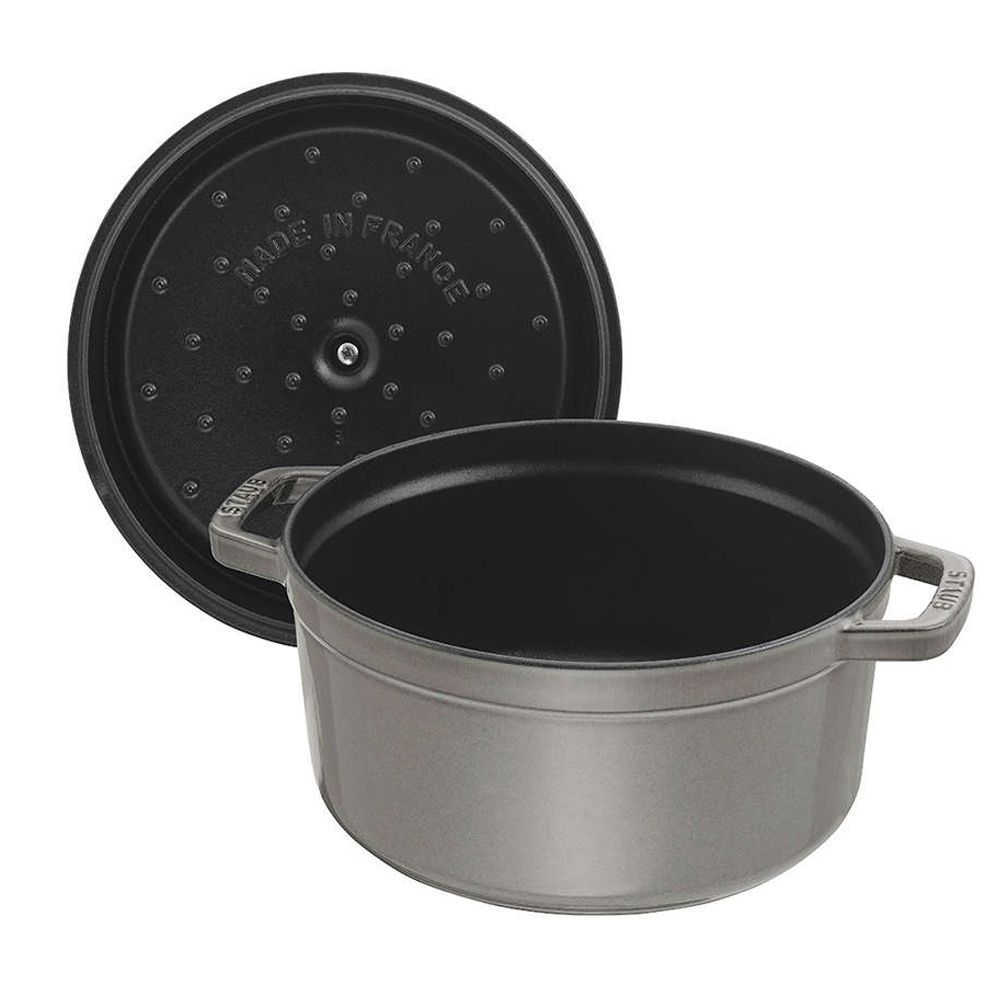 STAUB - Cocotte | rund | 24 cm | Graphitgrau