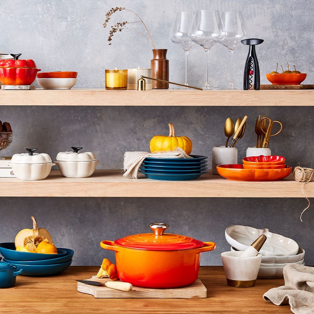 Le Creuset - Kürbisteller aus Steinzeug 23 cm - Ofenrot