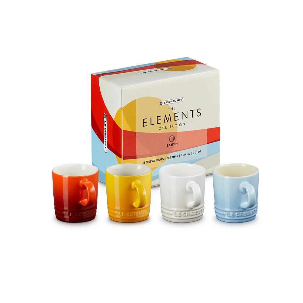 Le Creuset - Set of 4 Espresso Mugs 100 ml - ELEMENTS