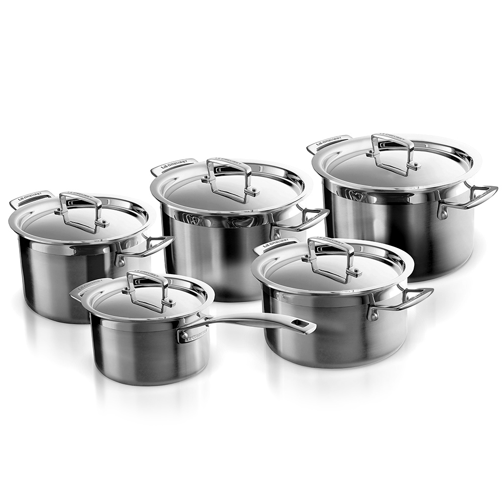 Bra Professional Bateria 5 Pieces, Suitable for All Cooker  Types, Including Induction 18/10 Stainless Steel: Home & Kitchen