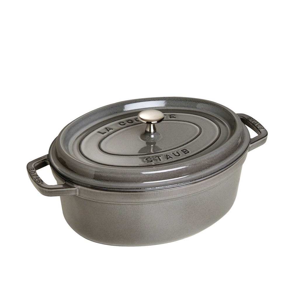 STAUB - Cocotte | oval | 33 cm | graphite grey