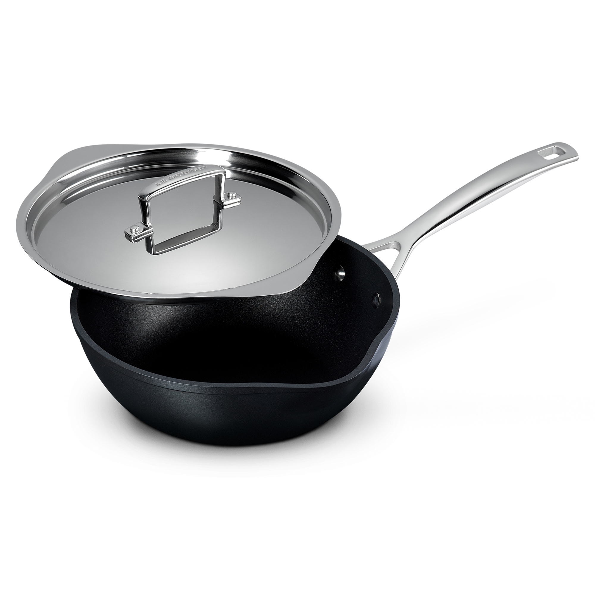 Le Creuset - Toughened Non-Stick Chef's Pan with Pouring Spouts + Lid 24 cm