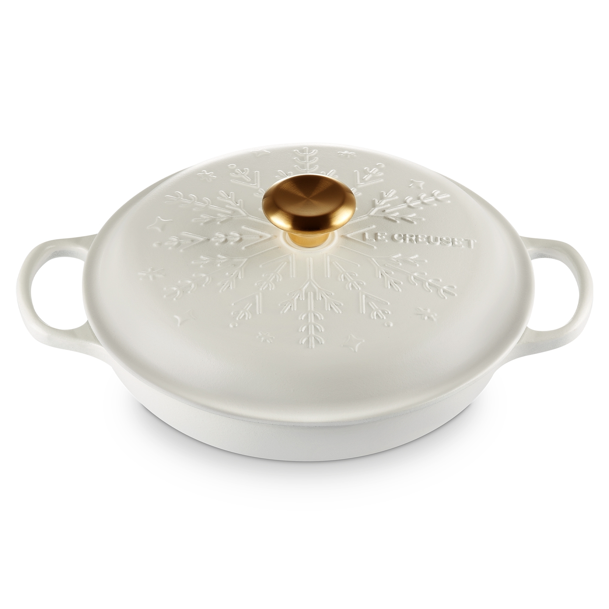 Le Creuset - Gourmet-Profitopf Schneeflocke mit Goldknopf 26 cm