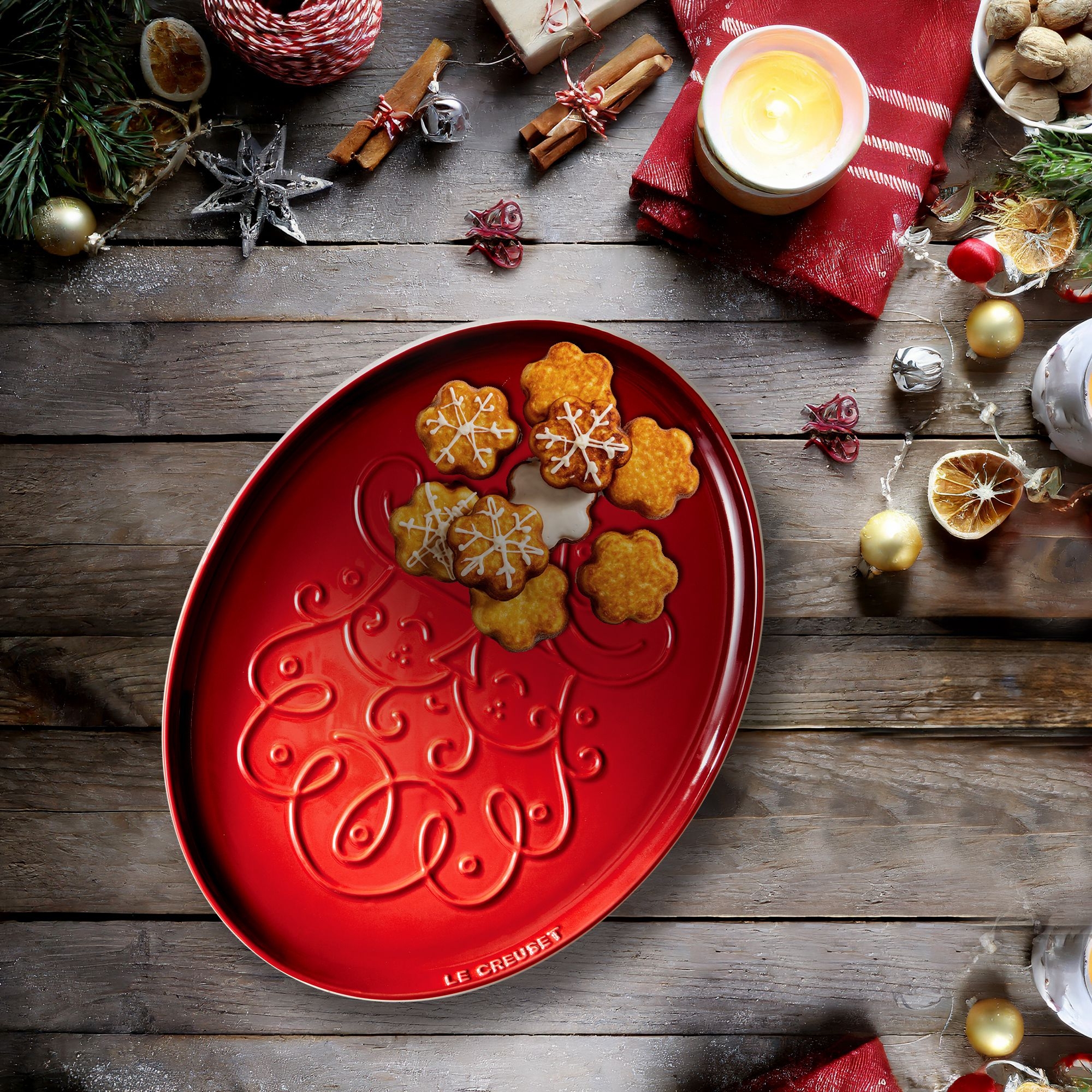 Le Creuset - Ovale Servierplatte Santa - 36 cm