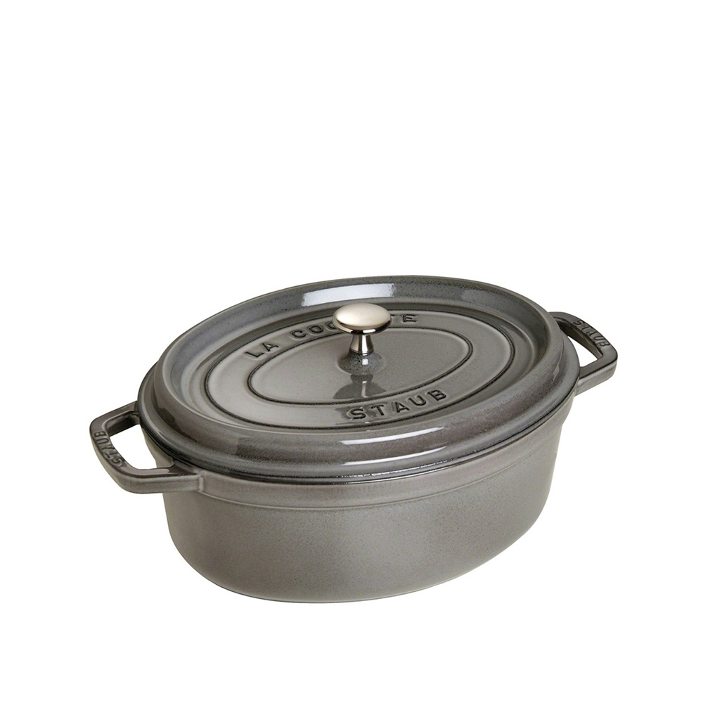 STAUB - Cocotte | oval | 29 cm | graphite grey