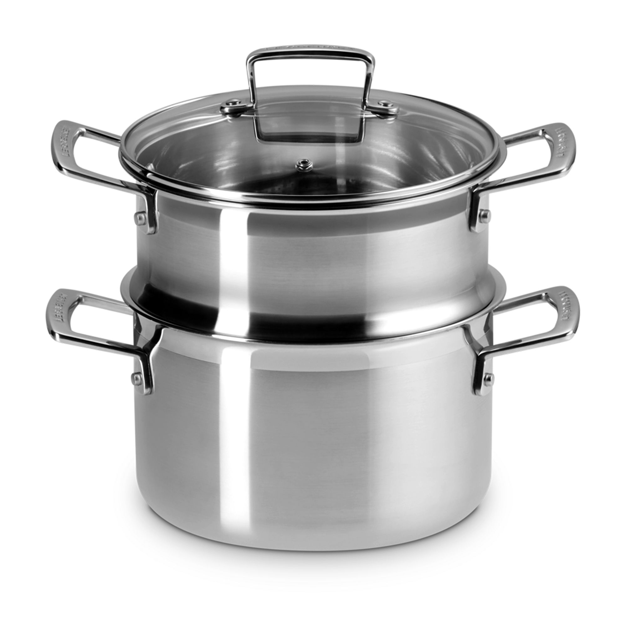 Le Creuset - 3-ply Fleischtopf 20 cm mit Dämpfeinsatz und Deckel