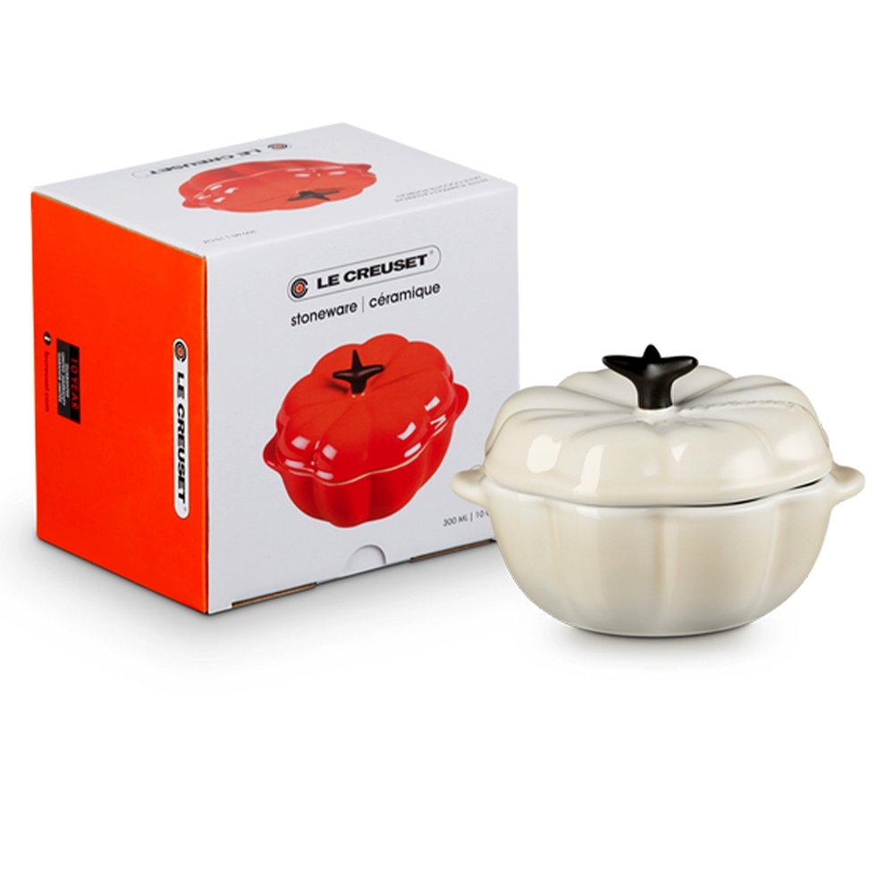 Le Creuset - Kürbisförmchen mit Deckel 300 ml - Meringue