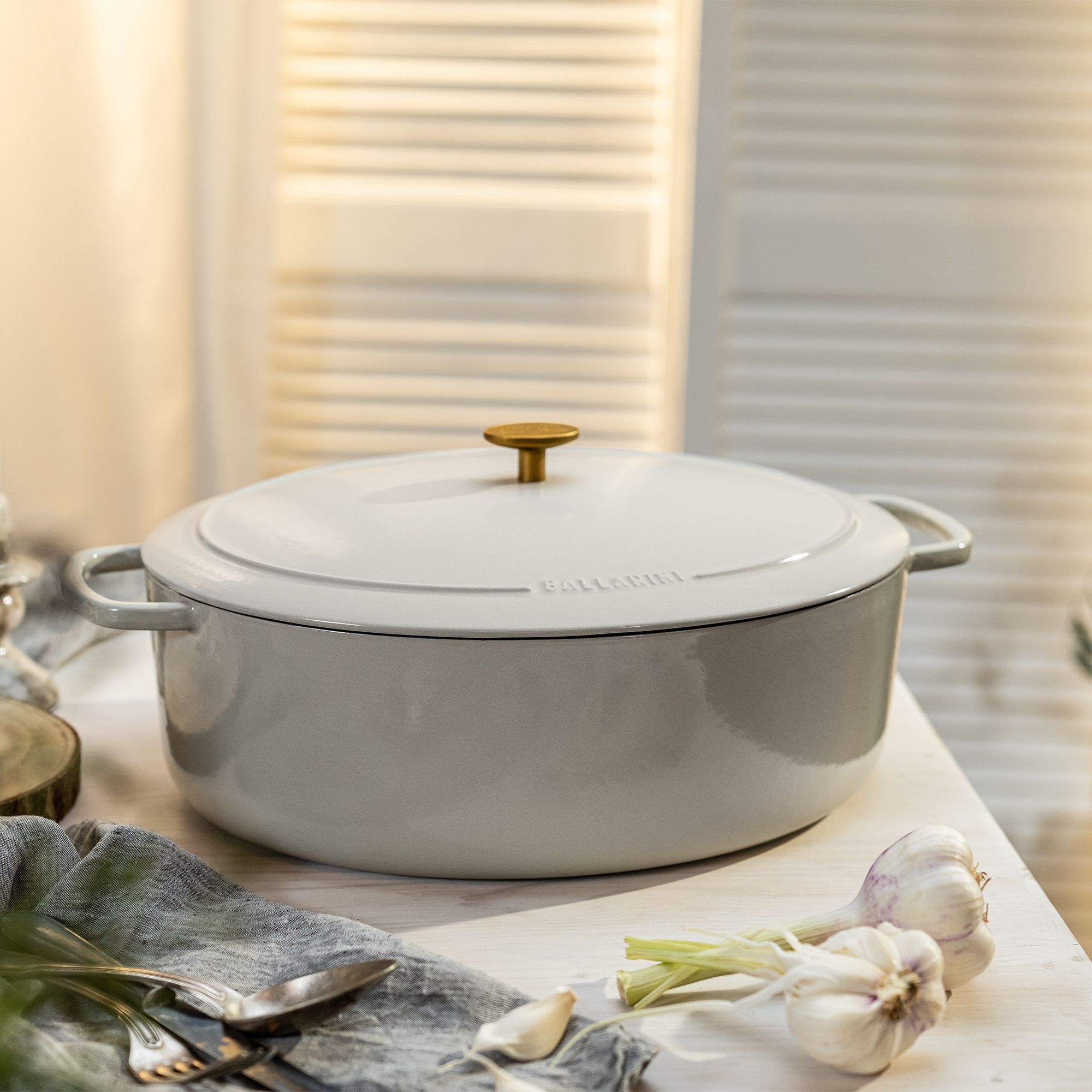 BALLARINI - Cocotte | Bellamonte | oval | 37 cm | Ivory