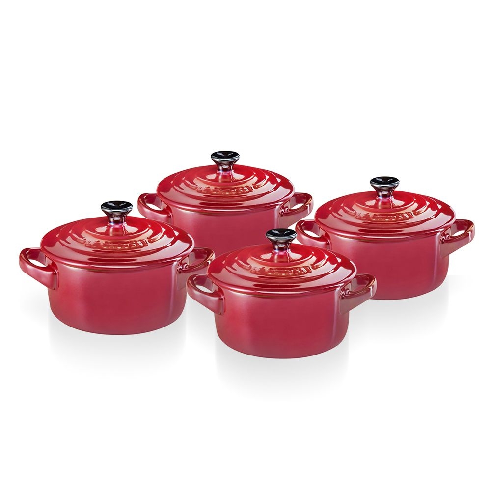 Le Creuset - 4er Set Mini-Cocotte - Metallics Red