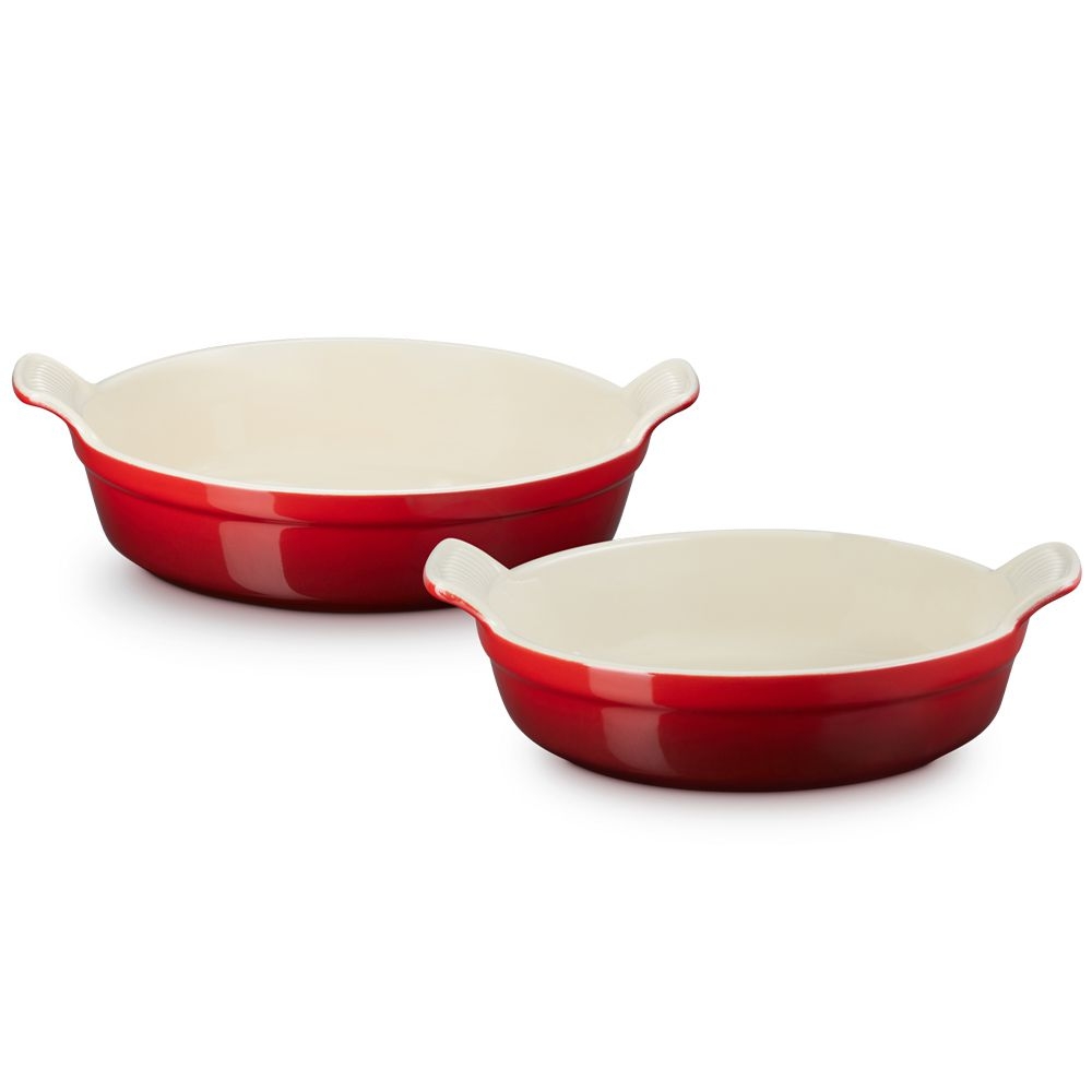 Le Creuset - 2er-Set Runde Auflaufform Tradition aus Steinzeug