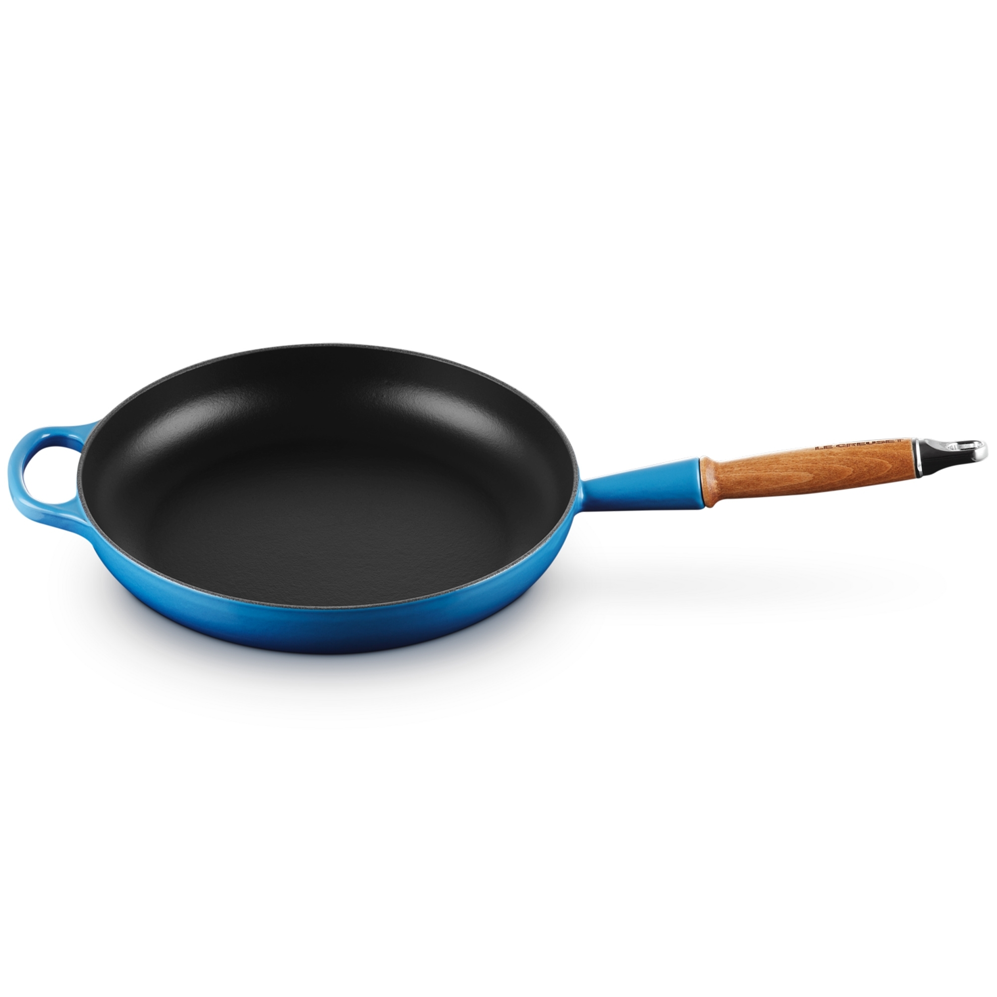 Le Creuset - Frying Pan with Wooden Handle - Azure blue